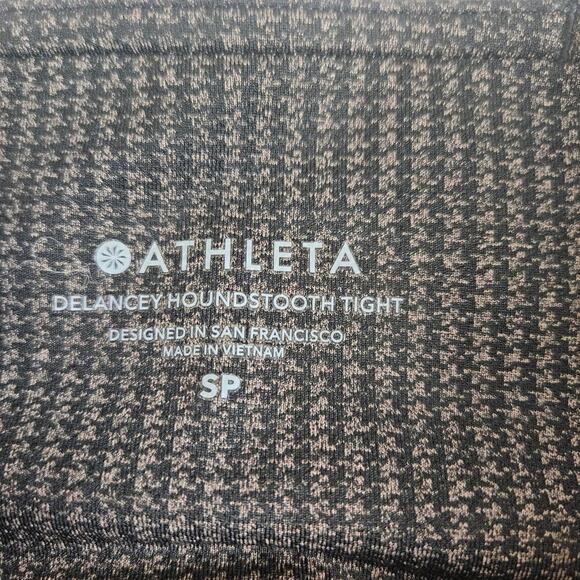 Athleta Delancy Houndstooth Tight Small Petite Black Brown - Picture 6 of 8